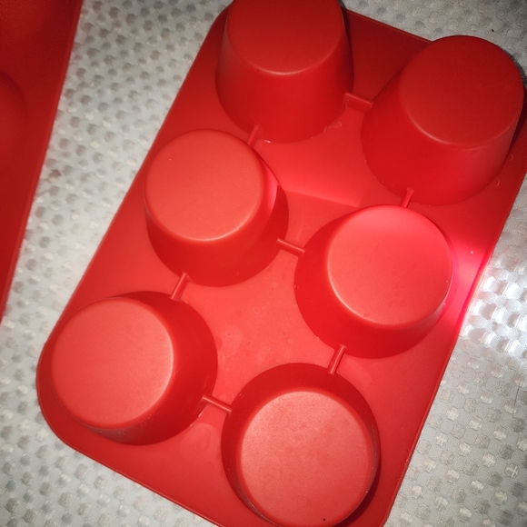 WALFOS EUC SILICONE 6 CUP TEXAS MUFFIN PANS SET OF 2 - Picture 4 of 4